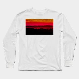 Arty farty sunset over northants Long Sleeve T-Shirt